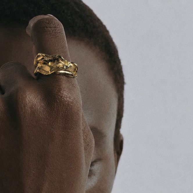 La Notte – Guldbelagt statement-ring